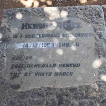 ROUX Hennie 1898-1963