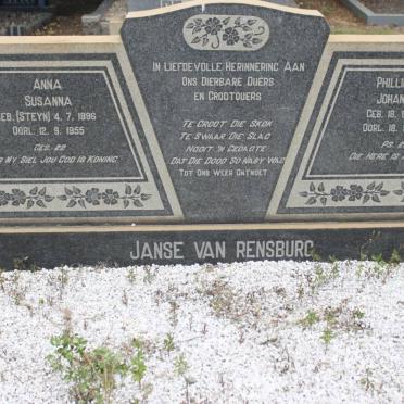 RENSBURG Phillippus Johannes, Janse van 1892-1963 &amp; Anna Susanna STEYN 1896-1955