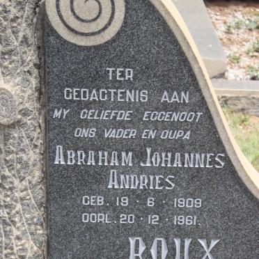 ROUX Abraham Johannes Andries 1909-1961