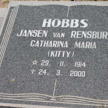 RENSBURG Catharina Maria, Jansen van geb HOBBS 1914-2000