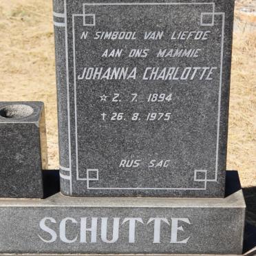 SCHUTTE Johanna Charlotte 1894-1975