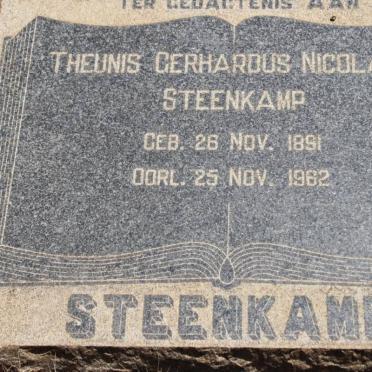 STEENKAMP Theunis Gerhardus Nicolaas 1891-1962