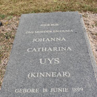 UYS Johanna Catharina geb KINNEAR 1899-1997