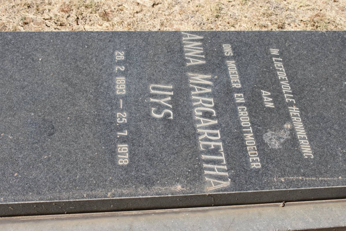 UYS Anna Margaretha 1893-1978