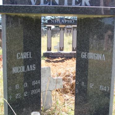 VENTER Carel Nicolaas 1944-2004 &amp; Georgina 1947-
