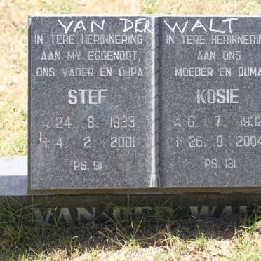 WALT Stef, van der 1933-2001 &amp; Kosie 1932-2004