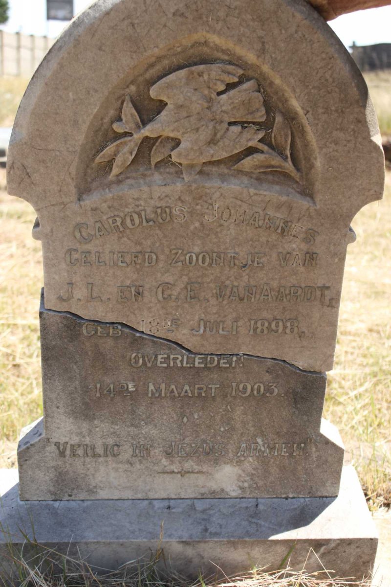 AARDT Carolus Johannes, van 1898-1903