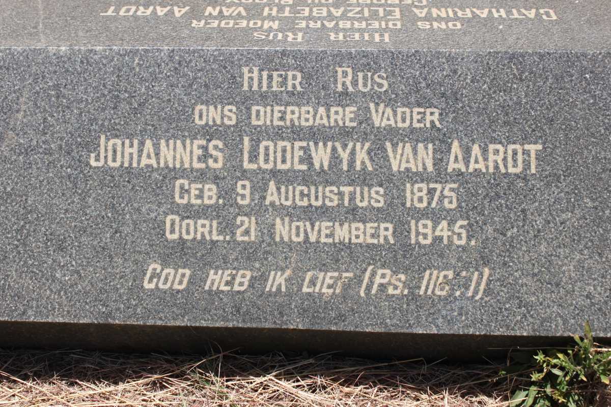 AARDT Johannes Lodewyk, van 1875-1945