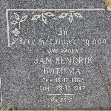 BOTHMA Jan Hendrik 1876-1947