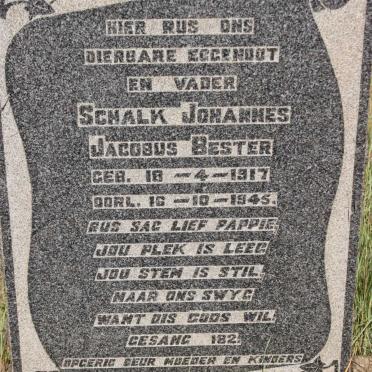 BESTER Schalk Johannes Jacobus 1917-1945