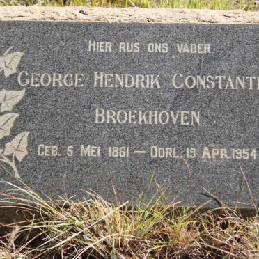 BROEKHOVEN George Hendrik Constantius 1861-1954