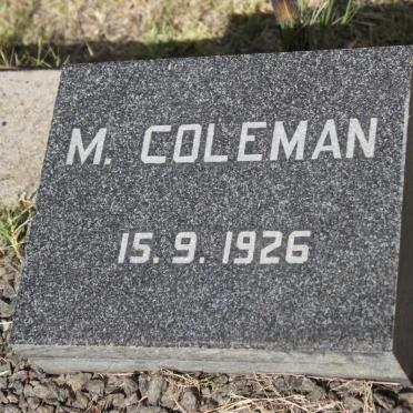 COLEMAN M. -1926