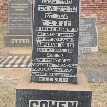 COHEN Abraham  -1940