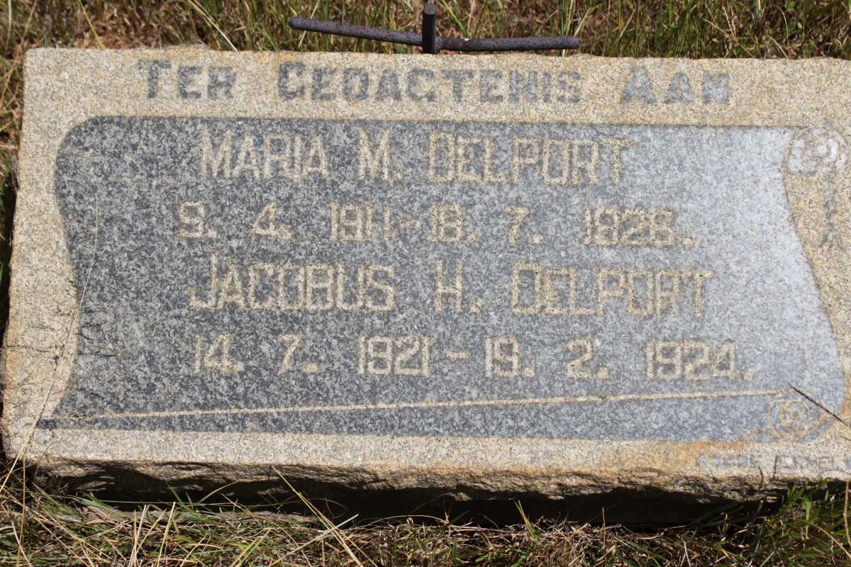 DELPORT Maria M. 1911-1928 :: DELPORT Jacobus H. 1921-1924