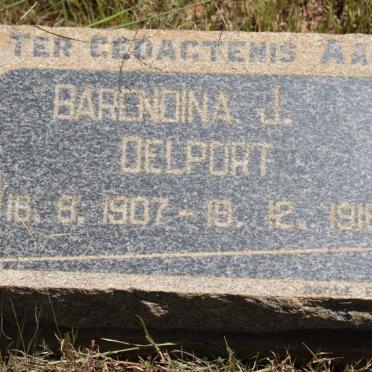 DELPORT Barendina J. 1907-1918