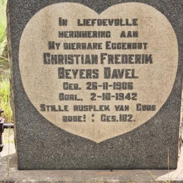 DAVEL Christian Frederik Beyers 1906-1942