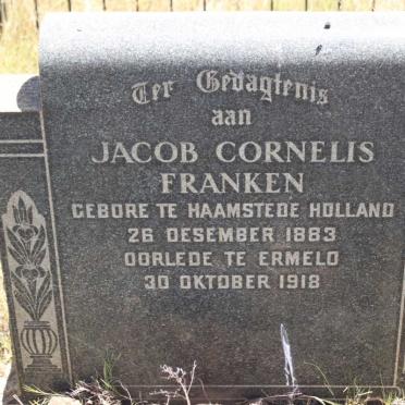 FRANKEN Jacob Cornelis 1883-1918  