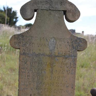 GROBBELAAR Hester C.? nee V.D. WALT 1867-1939