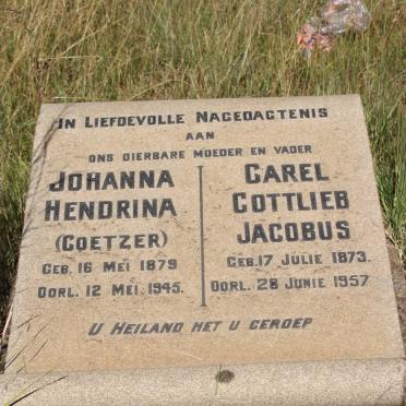 HÖLL Carel Gottlieb Jacobus 1873-1957 &amp;  Johanna Hendrina COETZER 1879-1945