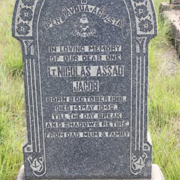 JACOB Nicolaas Assad 1918-1942