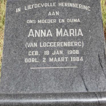 KOCH Anna Maria nee VAN LOGGERENBERG 1908-1984