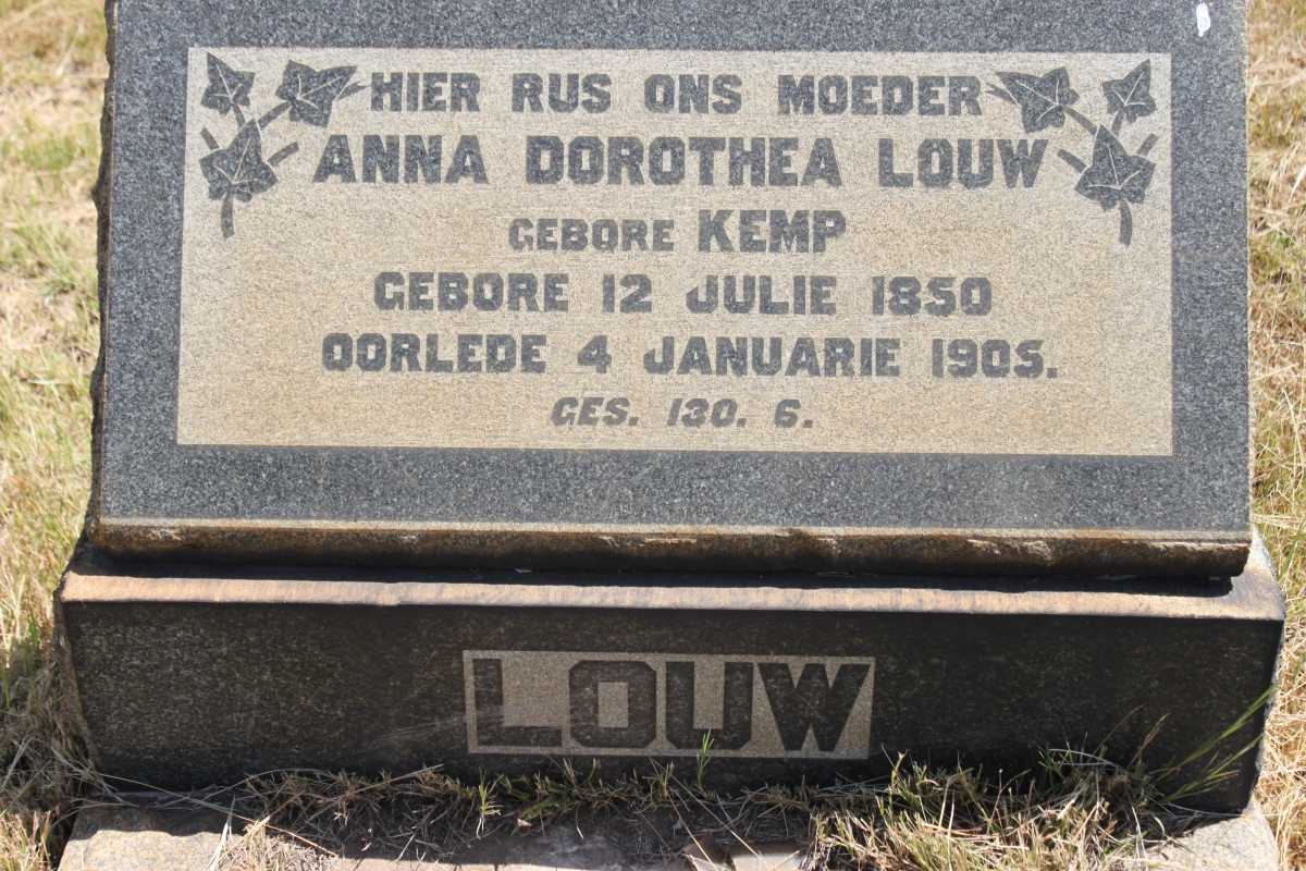 LOUW Anna Dorothea nee KEMP 1850-1905