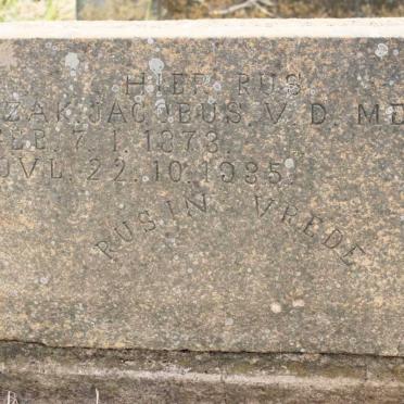 MERWE Izak Jacobus, van der 1873-1935