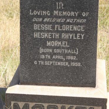 MORKEL Bessie Florence Hesketh Rhyley nee SOUTHALL 1882-1958