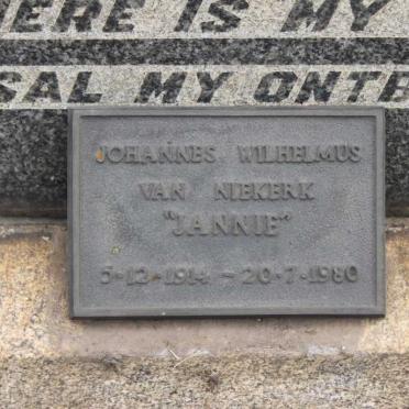 NIEKERK Johannes Wilhelmus, van 1914-1980