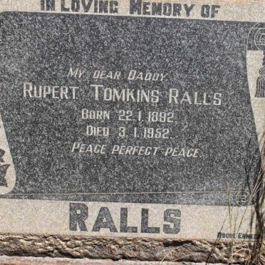 RALLS Rupert Tomkins 1892-1952
