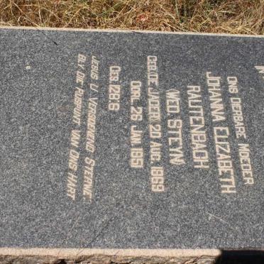 RAUTENBACH Johanna Elizabeth formerly STEYN nee DE JAGER 1869-1951