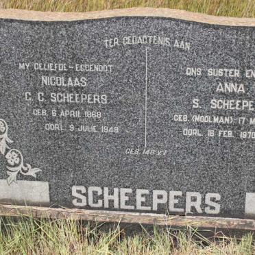 SCHEEPERS Nicolaas G.C. 1868-1948 &amp; Anna S. MOOLMAN 1878-1970