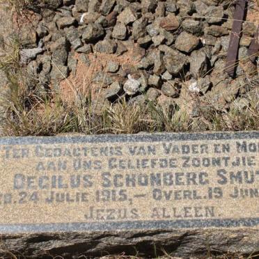 SMUTS Decilus Schonberg 1915-1918