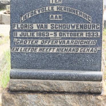 SCHOUWENBURG Floris, van 1863-1933