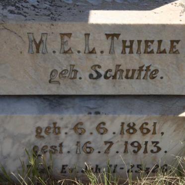 THIELE M.E.L. nee SCHUTTE 1861-1913