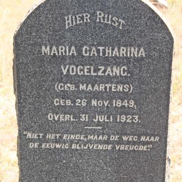VOGELZANG Maria Catharina nee MAARTENS 1849-1923