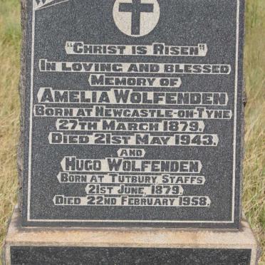 WOLFENDEN Hugo 1879-1958 &amp; Amelia 1879-1943