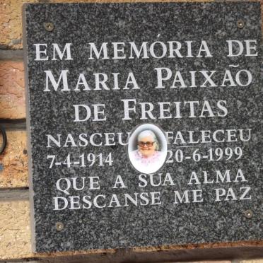 DE FREITAS Maria Paizão 1914-1999