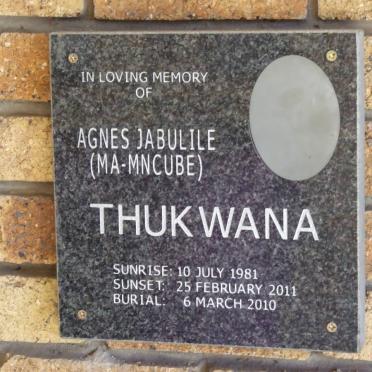 THUKWANA Agnes Jabulile 1981-2010