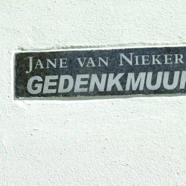 4. Overview on the Jane van Niekerk Memorial Wall