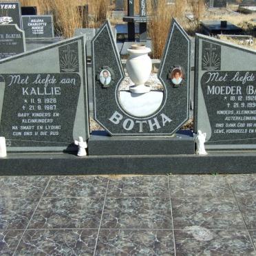 BOTHA Kallie 1926-1987 &amp; Baby 1928-1994