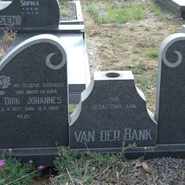 BANK Dirk Johannes, van der 1937-1988