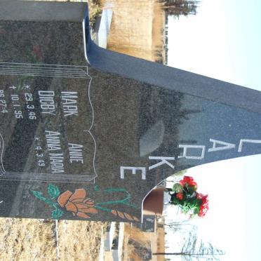 CLARKE Mark Digby 1946-1995 &amp; Anne Anna Maria 1949-