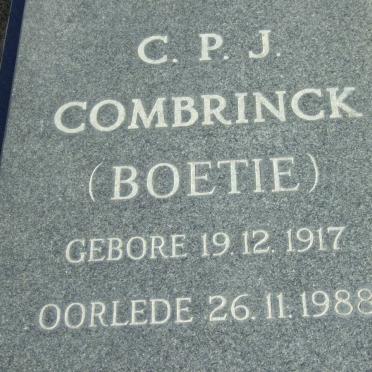 COMBRINCK C.P.J. 1917-1988