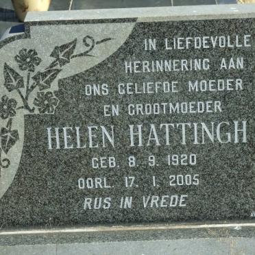 HATTINGH Helen 1920-2005