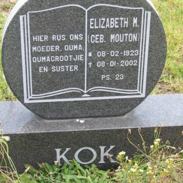 KOK Elizabeth M. nee MOUTON 1923-2002