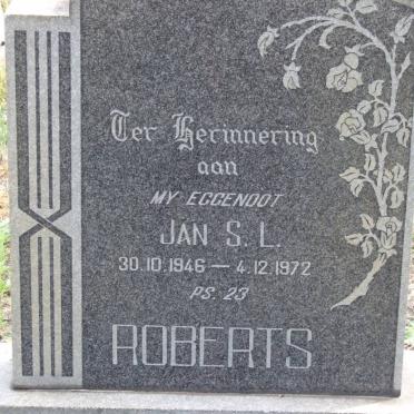 ROBERTS Jan S.L. 1946-1972