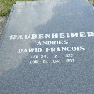 RAUBENHEIMER Andries Dawid Francois 1937-1997