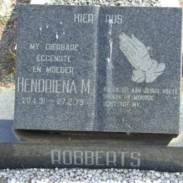 ROBBERTS Hendriena M. 1931-1979