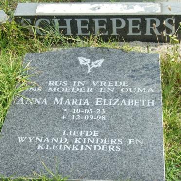 SCHEEPERS Anna Maria Elizabeth 1923-1998
